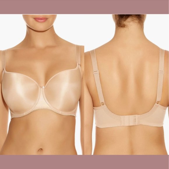 NWT‎ $64 Fantasie [ 38G US ] Underwire Smoothing T-shirt Bra in NUDE - Picture 1 of 12